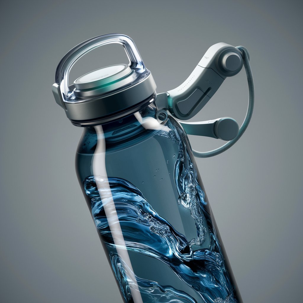 a water bottle with a handle. does the levelupway water bottle have a self cleaning fuction
